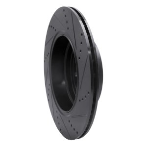 Land Rover Range Rover Brake Rotor (1) - Rear Left - R1 Concepts - Drilled & Slotted - Black - `10-`12